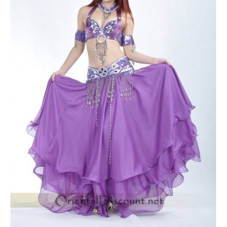 Tenue de danse orientale 3 pièces violet