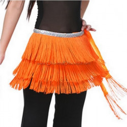 Ceinture de danse orientale à fils orange