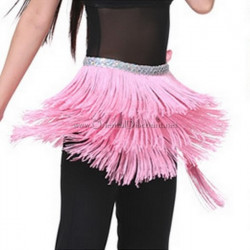 Ceinture de danse orientale à fils rose clair