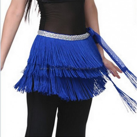 Ceinture de danse orientale à fils bleu roy