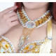 Collier perles et pastilles doré