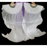 Paire d'éventails ourlés de danse orientale blanc