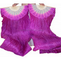 Paire d'éventails ourlés de danse orientale violet
