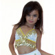 Soutien gorge enfant de danse orientale blanc