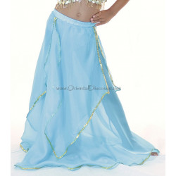 Jupe pétale enfant de danse orientale turquoise