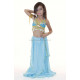 Jupe pétale enfant de danse orientale turquoise