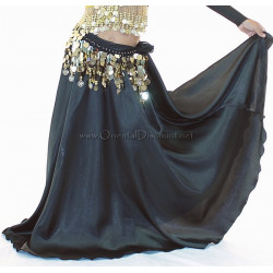 Jupe satin enfant de danse orientale noir