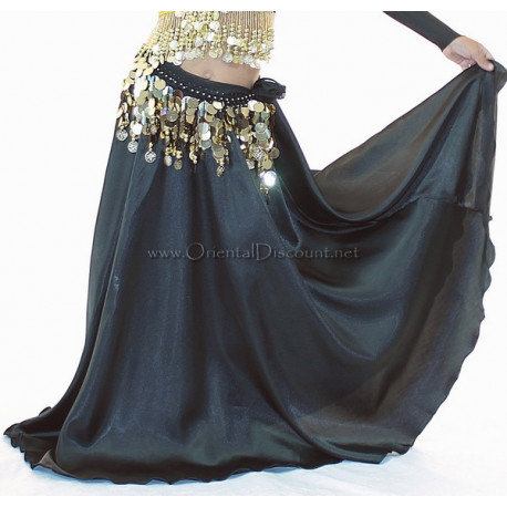 Jupe satin enfant de danse orientale noir