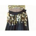 Ceinture enfant de danse orientale paillettes noir