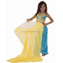 Petit eventail de danse orientale jaune