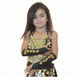 Gants enfant de danse orientale noir