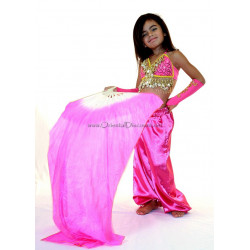 Petit eventail de danse orientale fuschia
