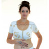 Choli de danse orientale blanc
