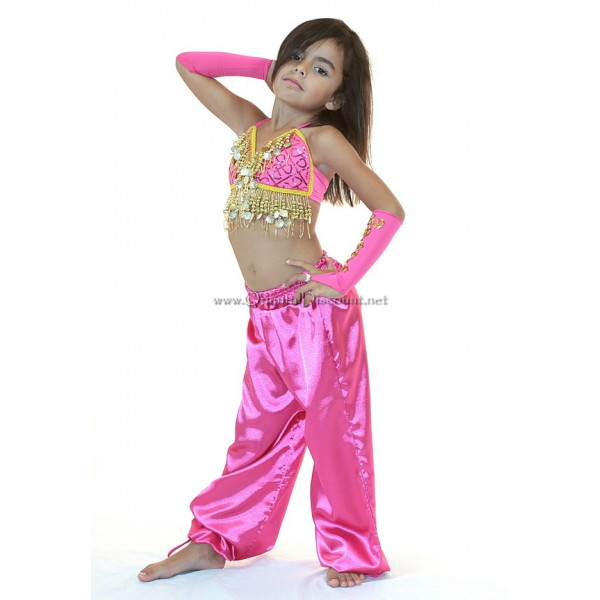 Ensemble de costume de danse orientale pour enfants, danse du ventre,  vêtements indiens en ylène, soutien-gorge, ceinture, écharpe, bague, jupe,  robe, fille, enfant - AliExpress