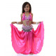 Ceinture de danse orientale enfant fuschia galon argent