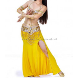 Costume de danse orientale 3 pièces jaune