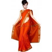 sari-indien-de-danse-bollywood-orange-fonce