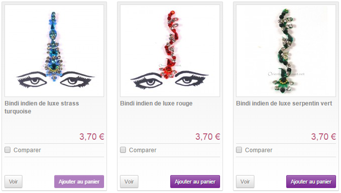 bindi autocollant de luxe