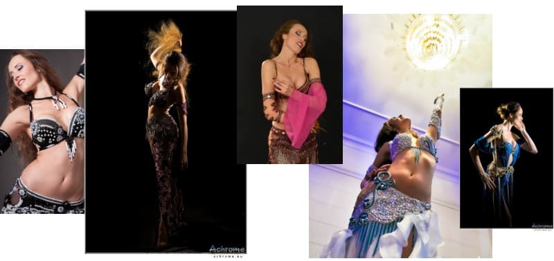 Clara Farah danseuse orientale professionnelle en costume de scène à Marseille et Aix-en-Provence