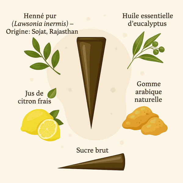 henne naturel en cone