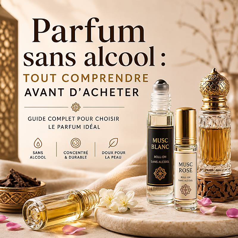 Parfum sans alcool, musc roll-on et parfum concentré : guide complet avant achat