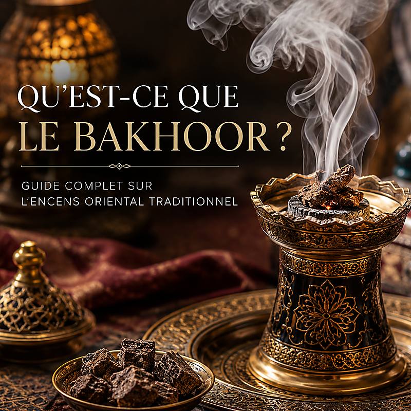Bakhoor oriental traditionnel diffusant une fumée parfumée dans un encensoir décoratif