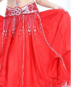 ceinture de danse orientale assortie rouge