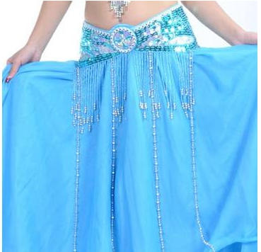 ceinture de danse orientale turquoise 3 tailles