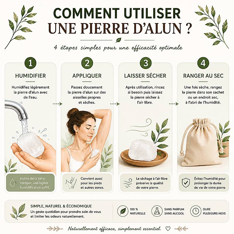 Comment utiliser une pierre d’alun sur les aisselles