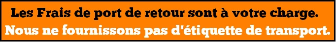 Frais de port de retour