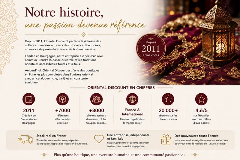 Boutique OrientalDiscount spécialisée dans la danse orientale et l'univers oriental