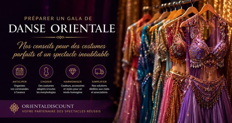 Préparation des costumes pour un gala de danse orientale