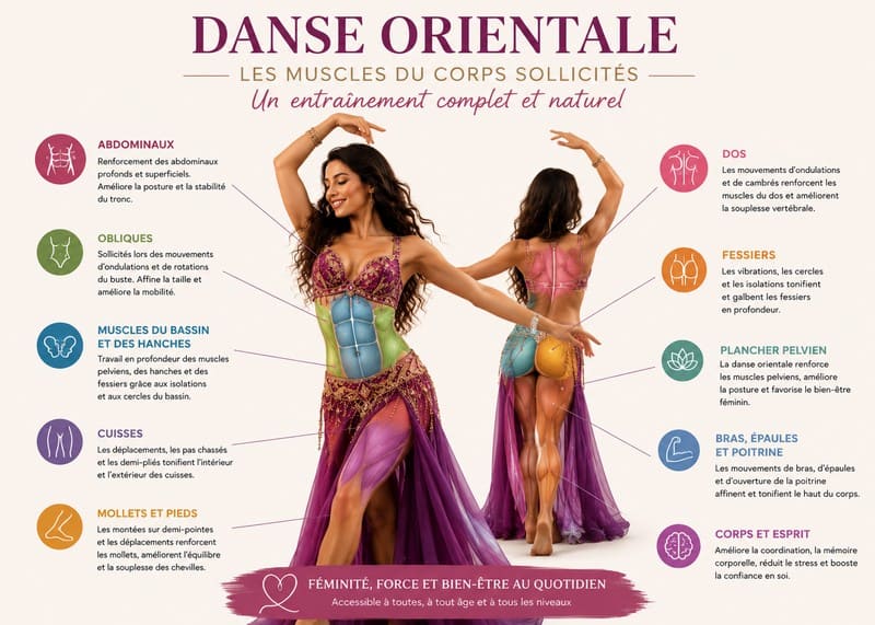 quel muscles sont sollicités en danse orientale