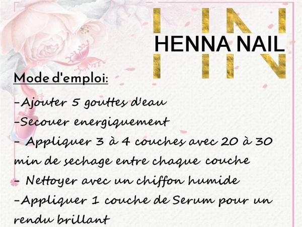 mode d'emploi henna nail henne pour les ongles