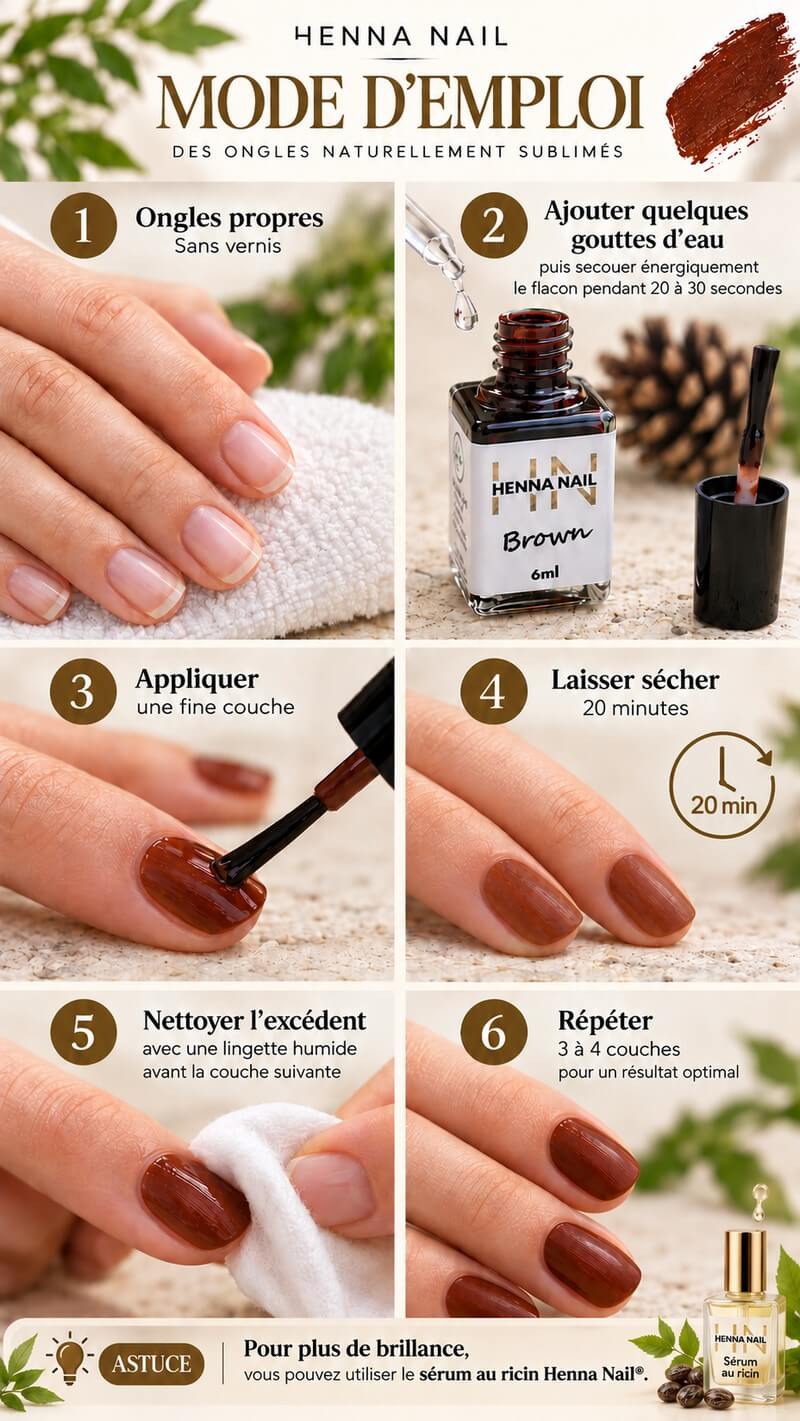 mode d'emploi henna nail henne pour les ongles