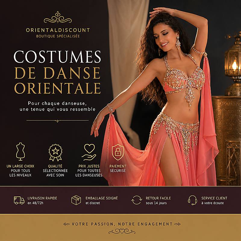 Boutique de costumes de danse orientale femme - tenues de spectacle, gala et cours de danse