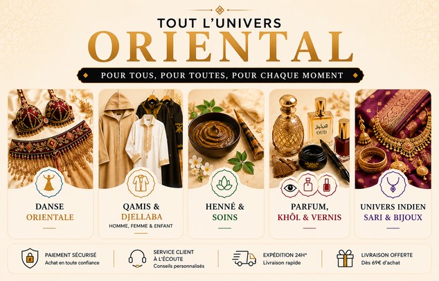Oriental Discount site specialise Qamis et Costume de Danse Orientale